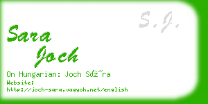 sara joch business card